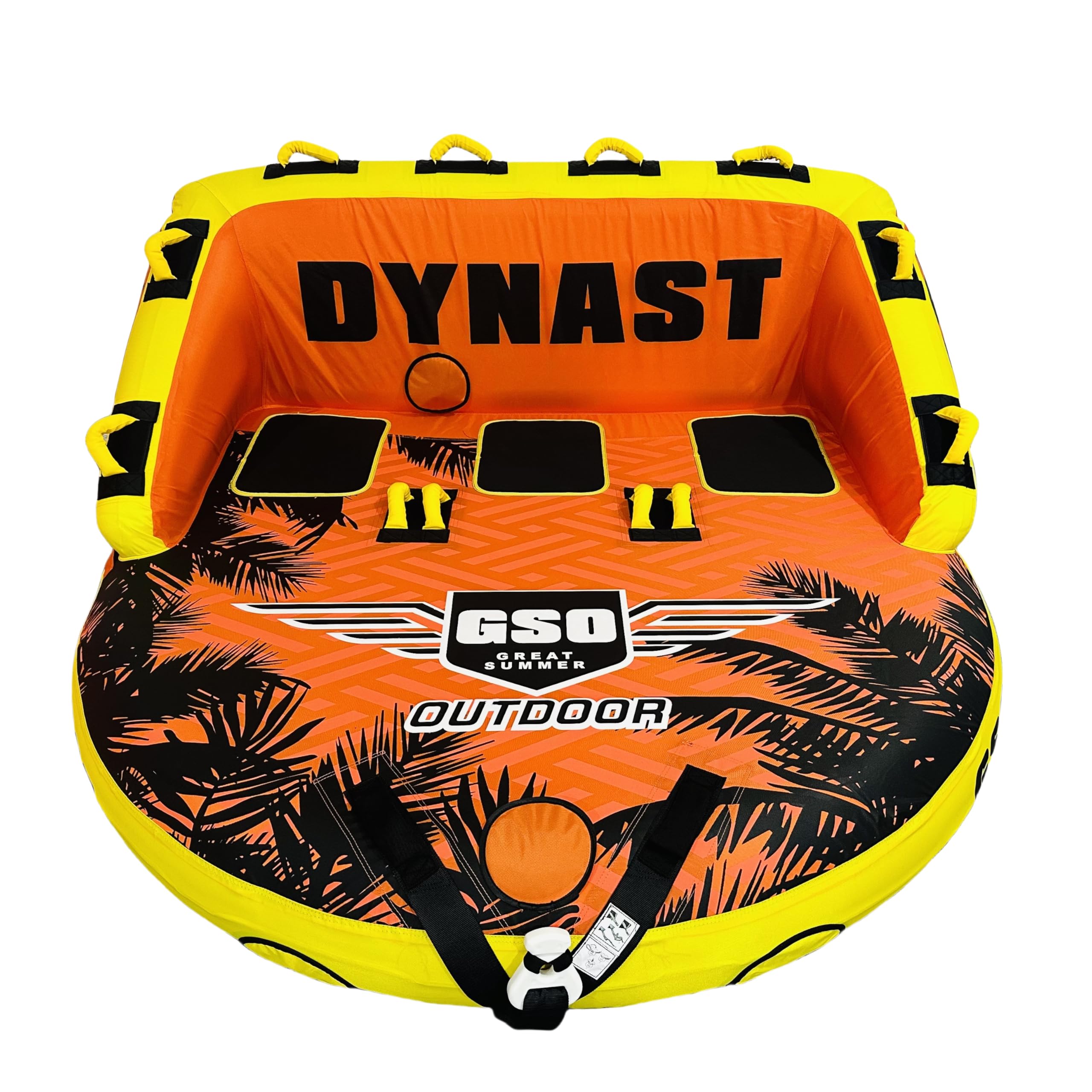 GSO Dynast 3 Person Inflatable Towable Tube for Boating