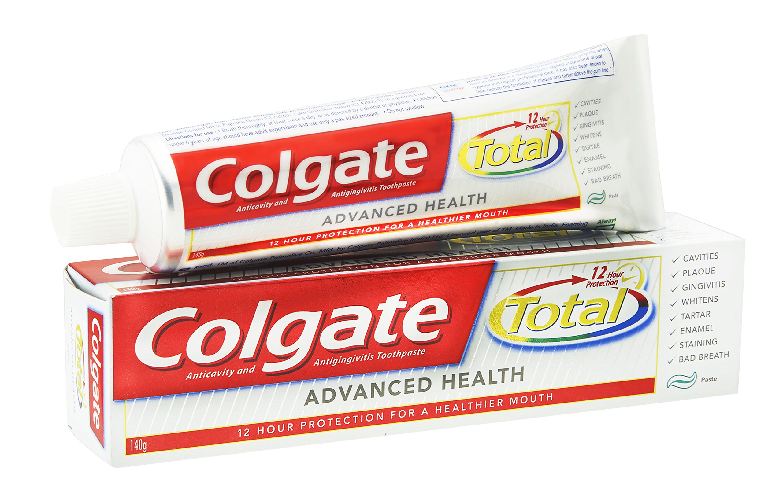 Colgate Total Advanced Health Anticavity Toothpaste for whole mouth covering teeth, tongue, cheeks and gums - (240g, Pack of 2) (B07BHHDWT3) Amazon Price History, Amazon Price Tracker