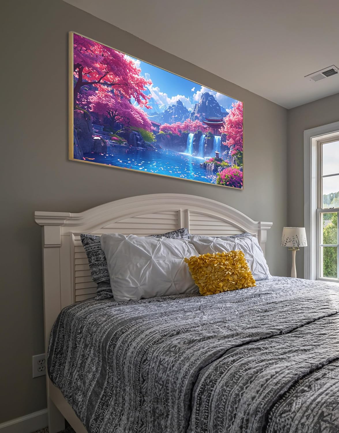 JumpDot 5D Diamond Painting Kit Large Diamond Painting Waterfall Landscape Wall Ornaments 70x40cm