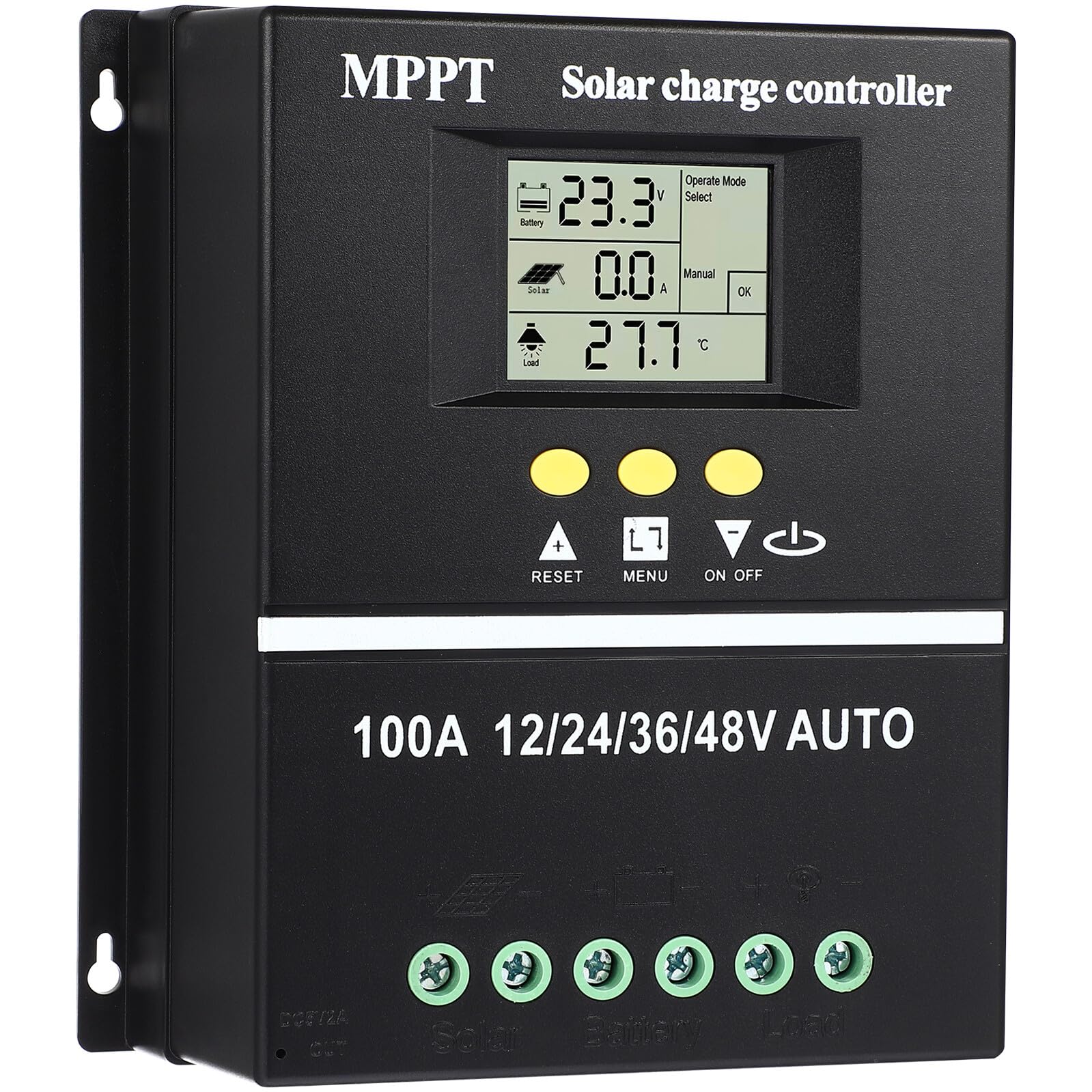 Controlador de Carga Solar y 24v Mppt 100a 12v 48v 36v para Tecnología de Alta Corriente Materiales de Aluminio y Plástico Baterías y Paneles Solares