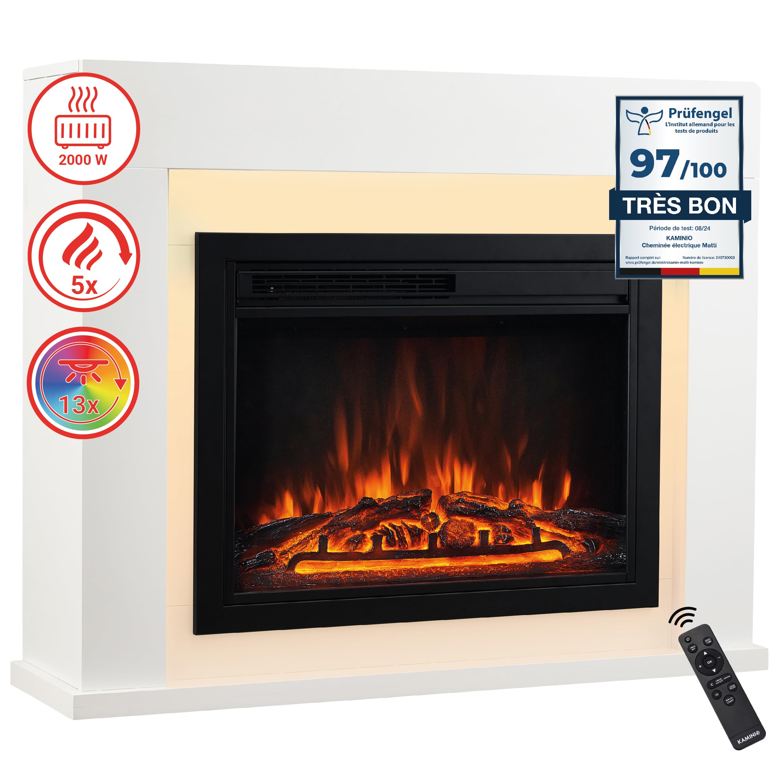 KAMINIO MATTI Electric Fireplace in a living room setting