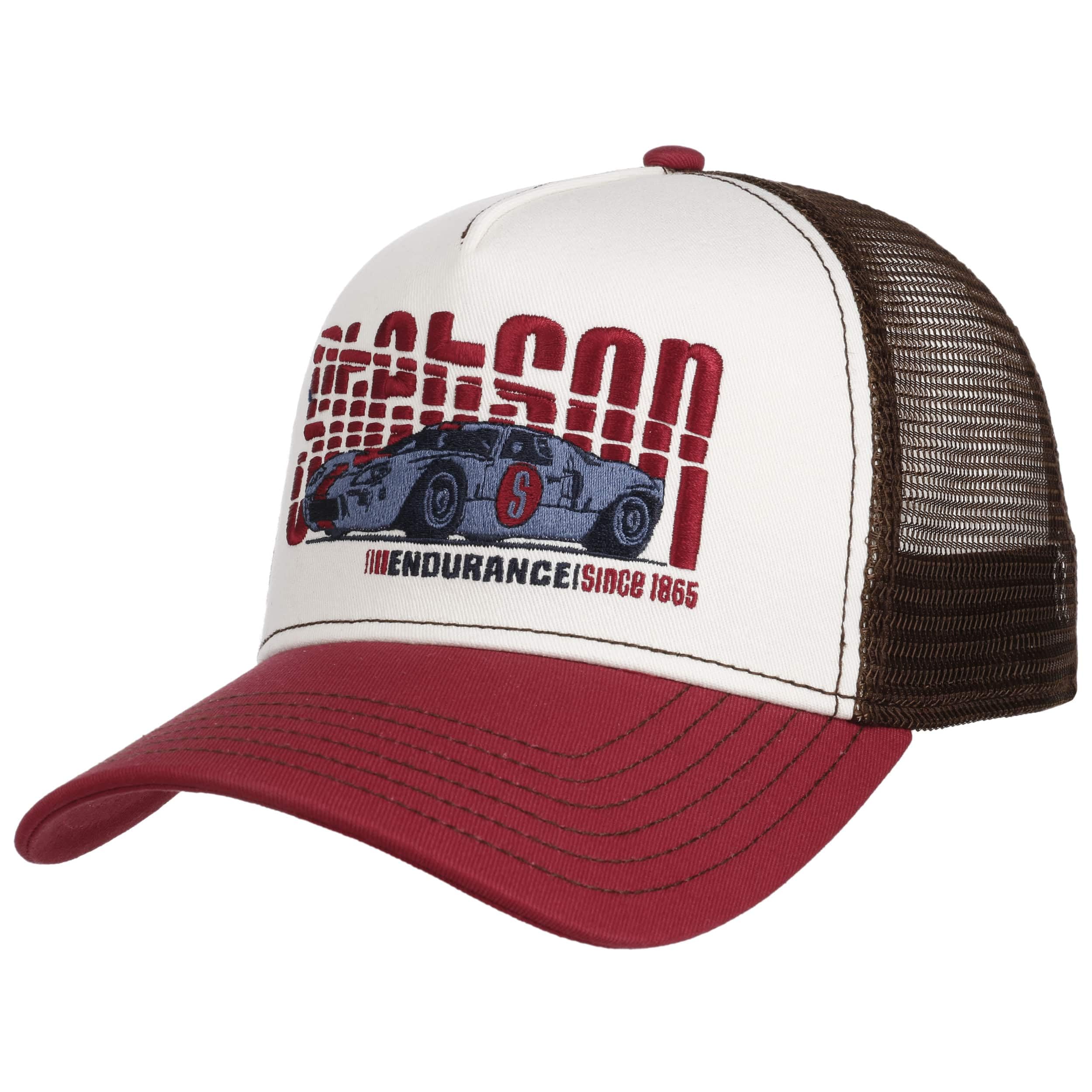 Stetson Endurance Trucker Cap Snapback Mesh Baseball Cap 100% Cotton Unisex Summer Winter Red