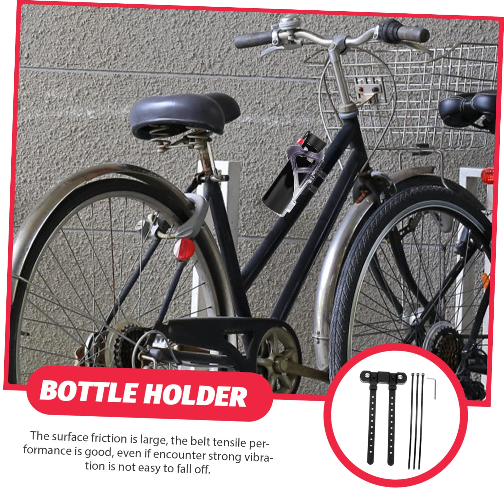 VANZACK 5sätze Flaschenhalter Für Fahrrad Universeller Wasserflaschenhalter Mit Flexiblem Befestigungsclip Für Rahmen Und Sattelrohr Installieren Strapazierfähigem Passend Für