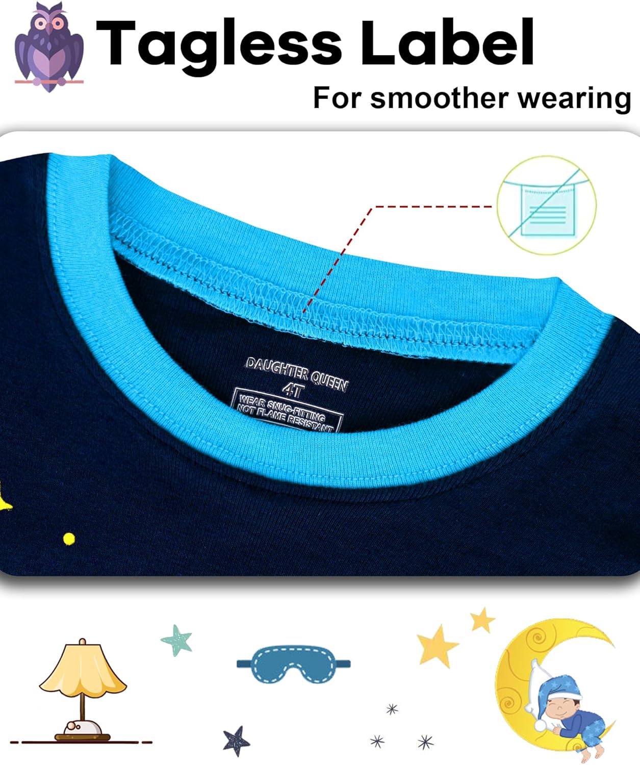 DAUGHTER QUEEN Boys 100% Cotton Long Sleeve Pajamas Size 18Months-12Years - Image 3