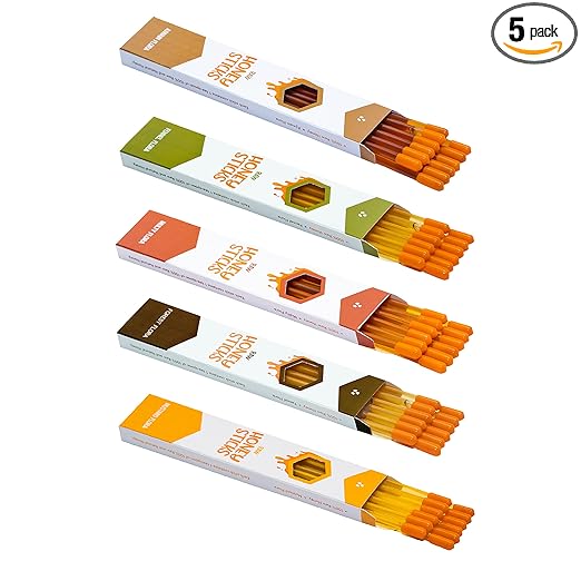 Organic Honey Sticks combo pack - 100% Pure Honey Packets for Kids (12x5 Honey Sticks)