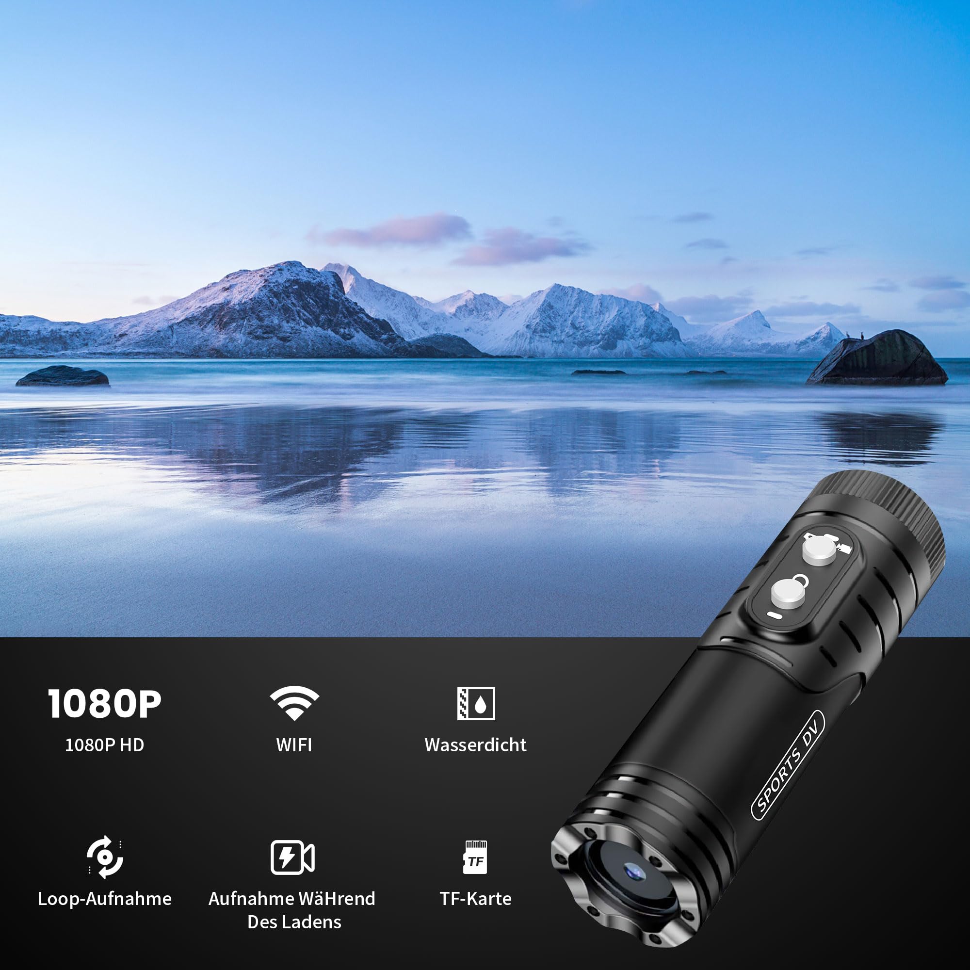 Caméra d'action 4K,casque de vélo professionnel,mini caméra,Wifi