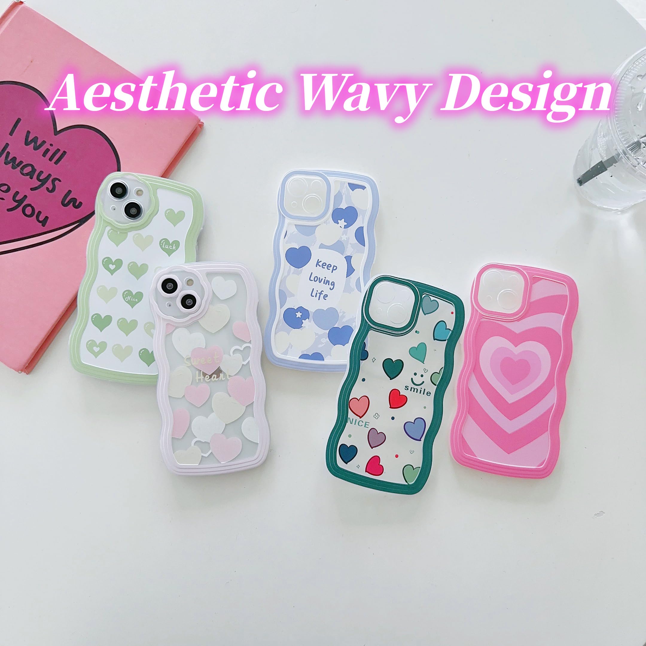Amazon.com: UICEAM Compatible with iPhone 15 Case with Heart