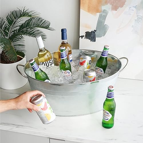 Miniatura 29 de True Cubos de hielo de acero inoxidable para fiestas con tapa, cubo de hielo de doble pared de capacidad de 1.3 L con pinzas, cubo de hielo aislado