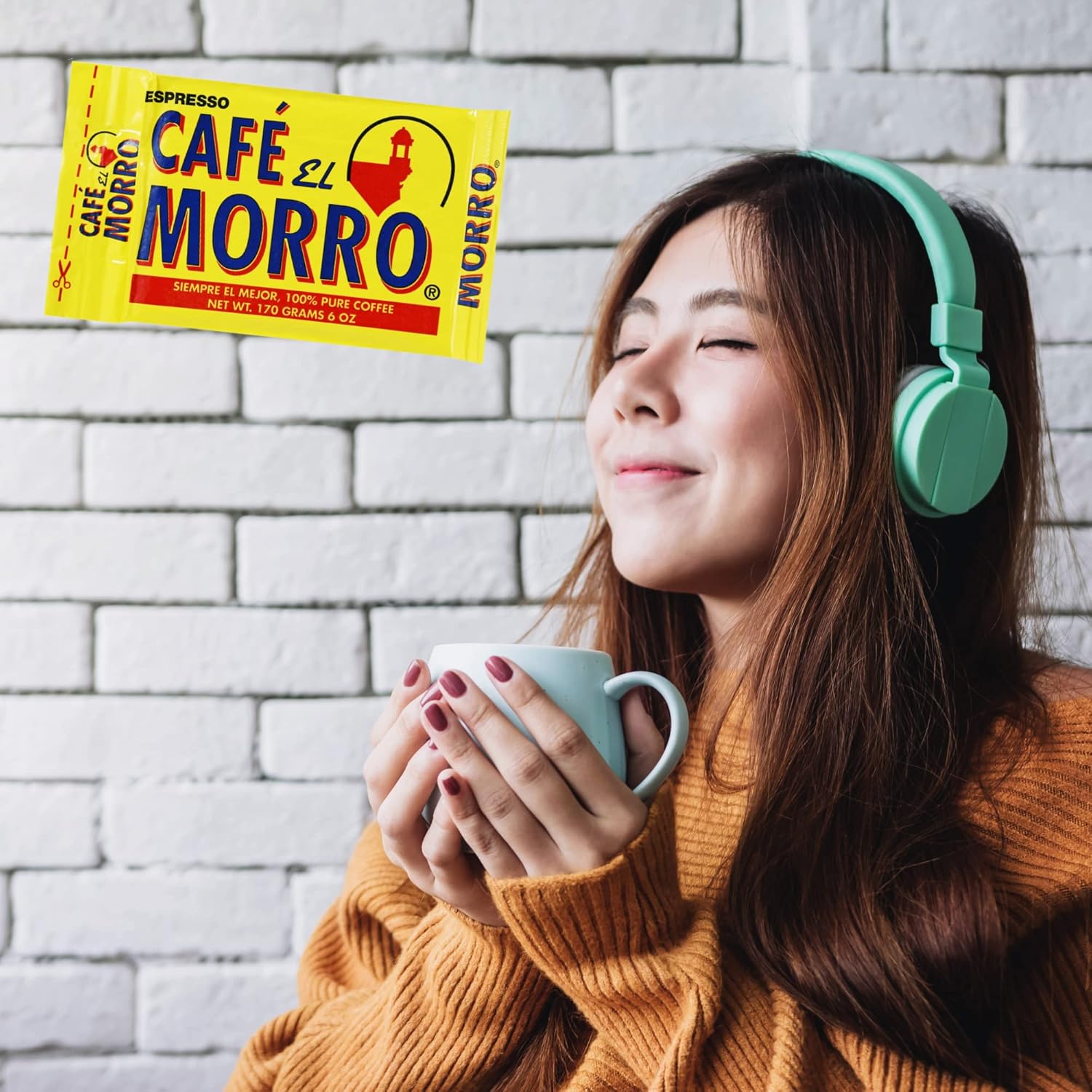 RGSB Cafe El Morro Bricks Premium Ground Coffee, Dark Roast Espresso 100% Pure Coffee, Rich Flavor with Smooth Finish Ideal for Hot or Cold Serving Home Kitchen Staple 6oz Vacuum Pack Set of 2