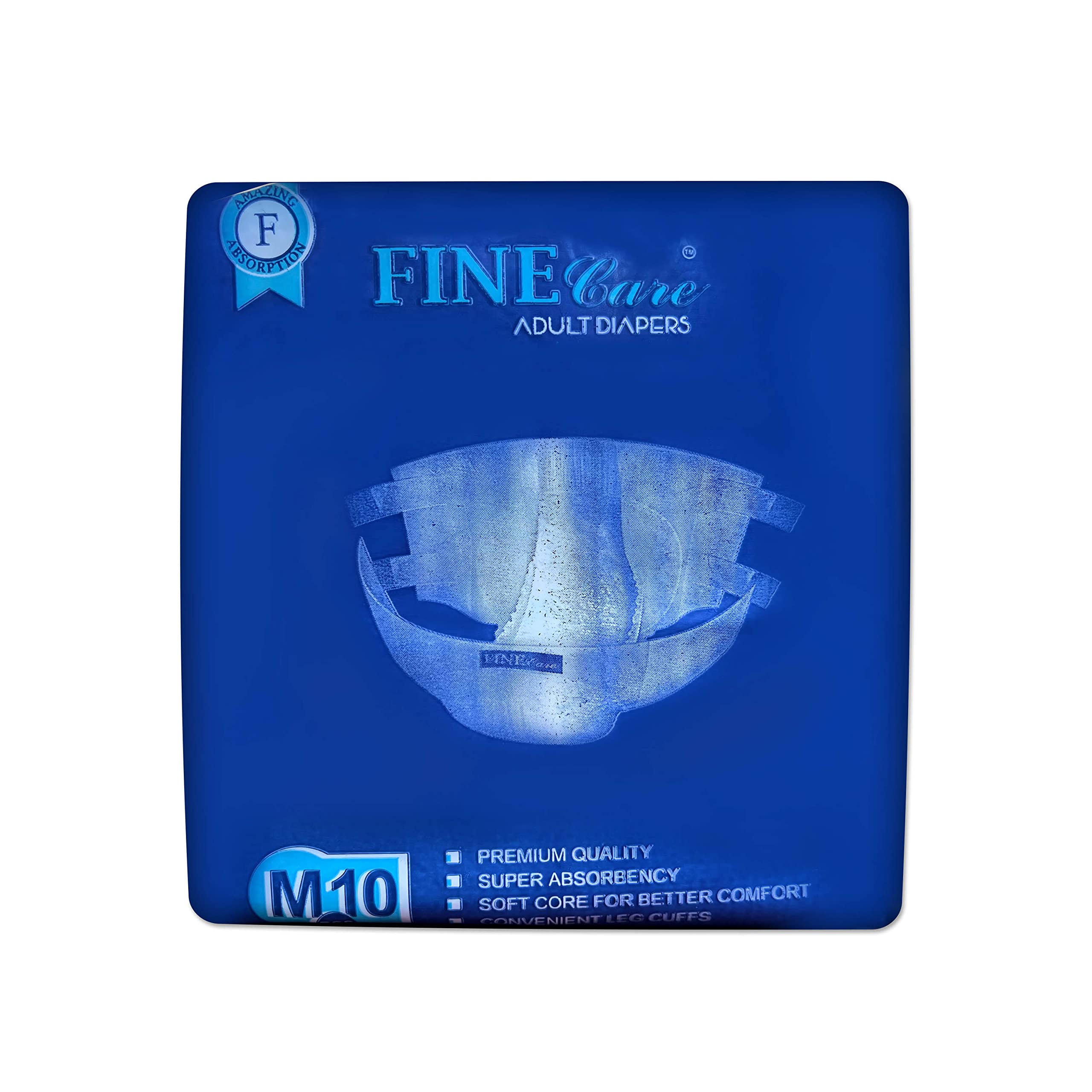 Adult Diaper, Fine Care, Medium Size, Waist (75-110cm, 30-45") 10No:s pack