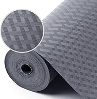 StaHom Waterproof Shelf Liners for Kitchen Cabinets & Fridge - Non-Adhesive EVA Drawer Mats, Oil-Proof, Gray 11.8x59 Inch