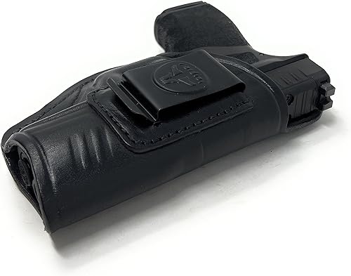 Miniatura 3 de Cardini - Funda de piel prémium IWB para Glock 23, 19, Sig P320, P229, P225, P250 Negro - Dibujo a mano derecha (dentro de la pretina),Marrón