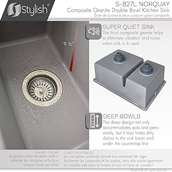 Stylish 27.25 x 18.75 Inch Drop In or Undermount Kitchen