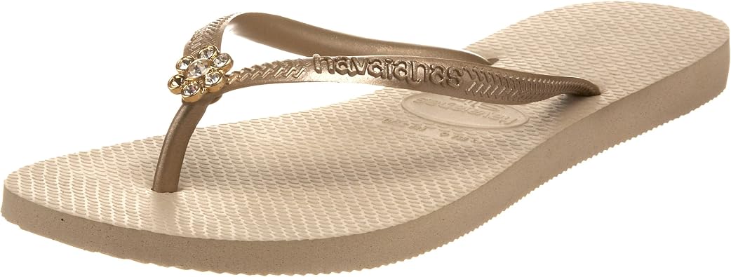 Havaianas Women's Slim Crystal Flower Flip Flop