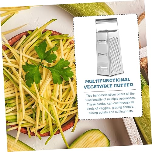 Miniatura 3 de Hemoton 1 pc rallador de seis lados rallado rallador en caja rallador de alimentos rallador de cocina herramienta multiusos delgado multifunción