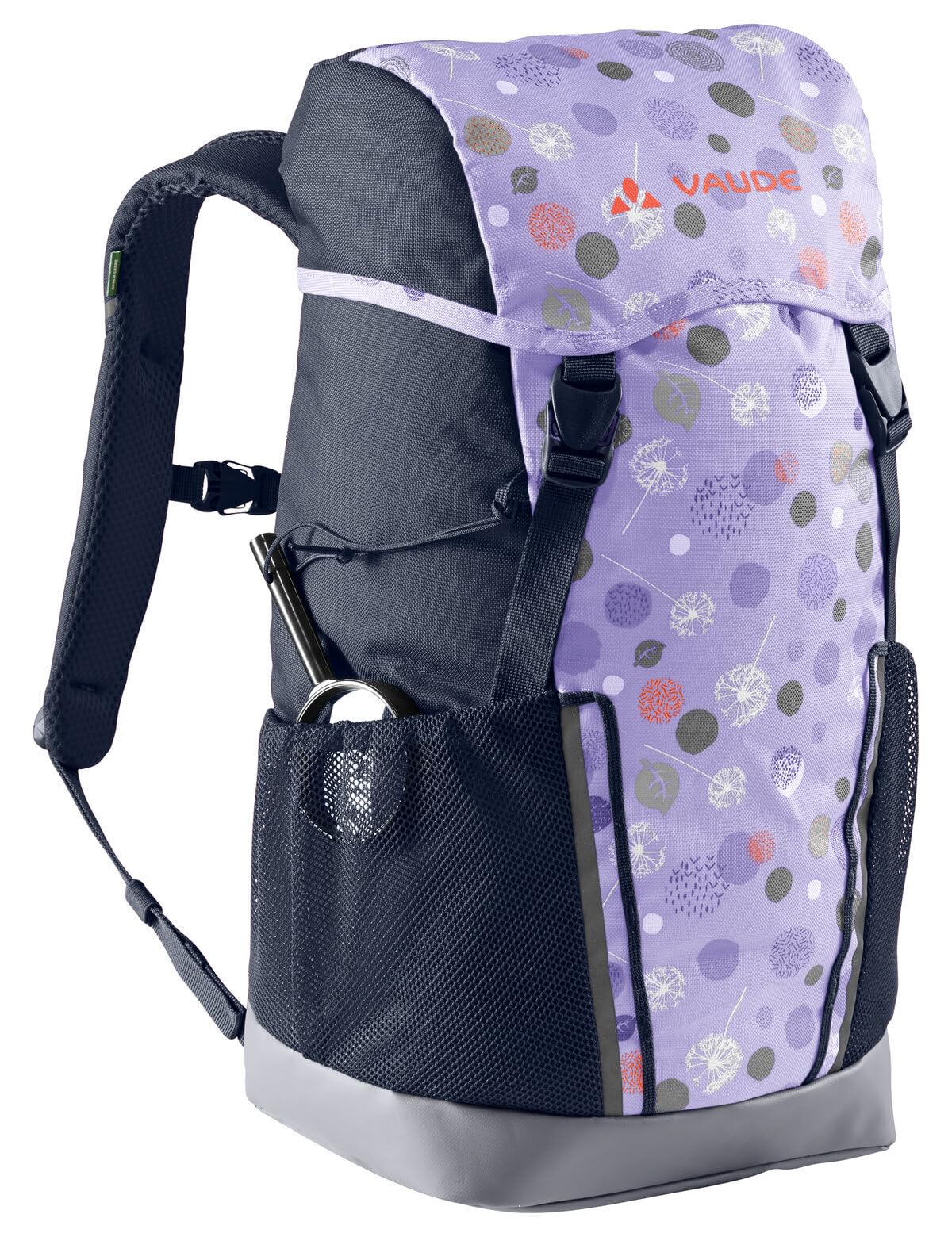 Vaude Puck Kids Backpack For Boys & Girls In Purple, Comfortable Kids Hiking Backpack 14L, Backpack For School With Rain Cover & Magnifying Glass,