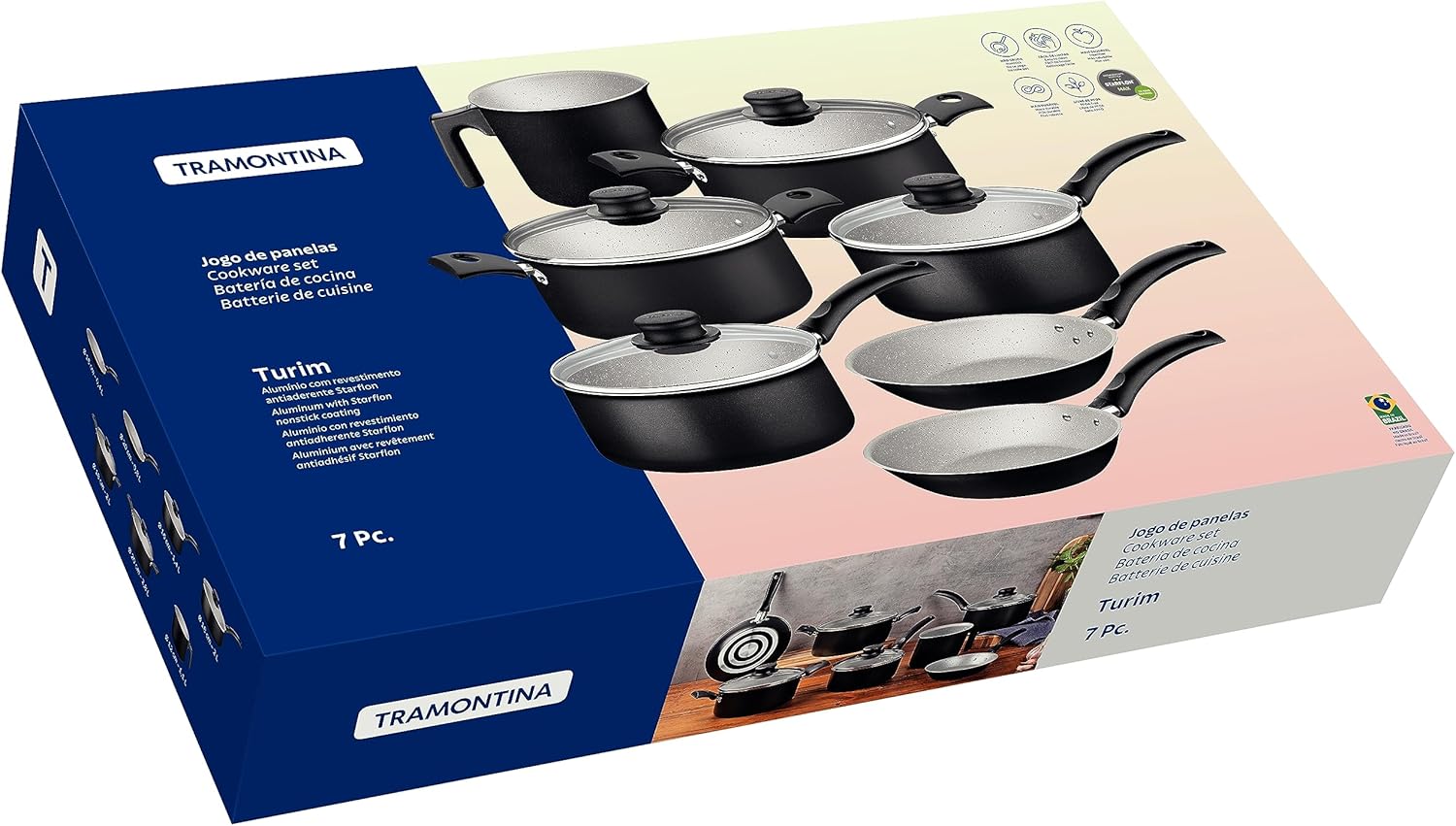 Jogo De Panelas Tramontina Turim Em Alumínio Com. Veja Isto! 9 81Ikrcqttdl. Ac Sl1500