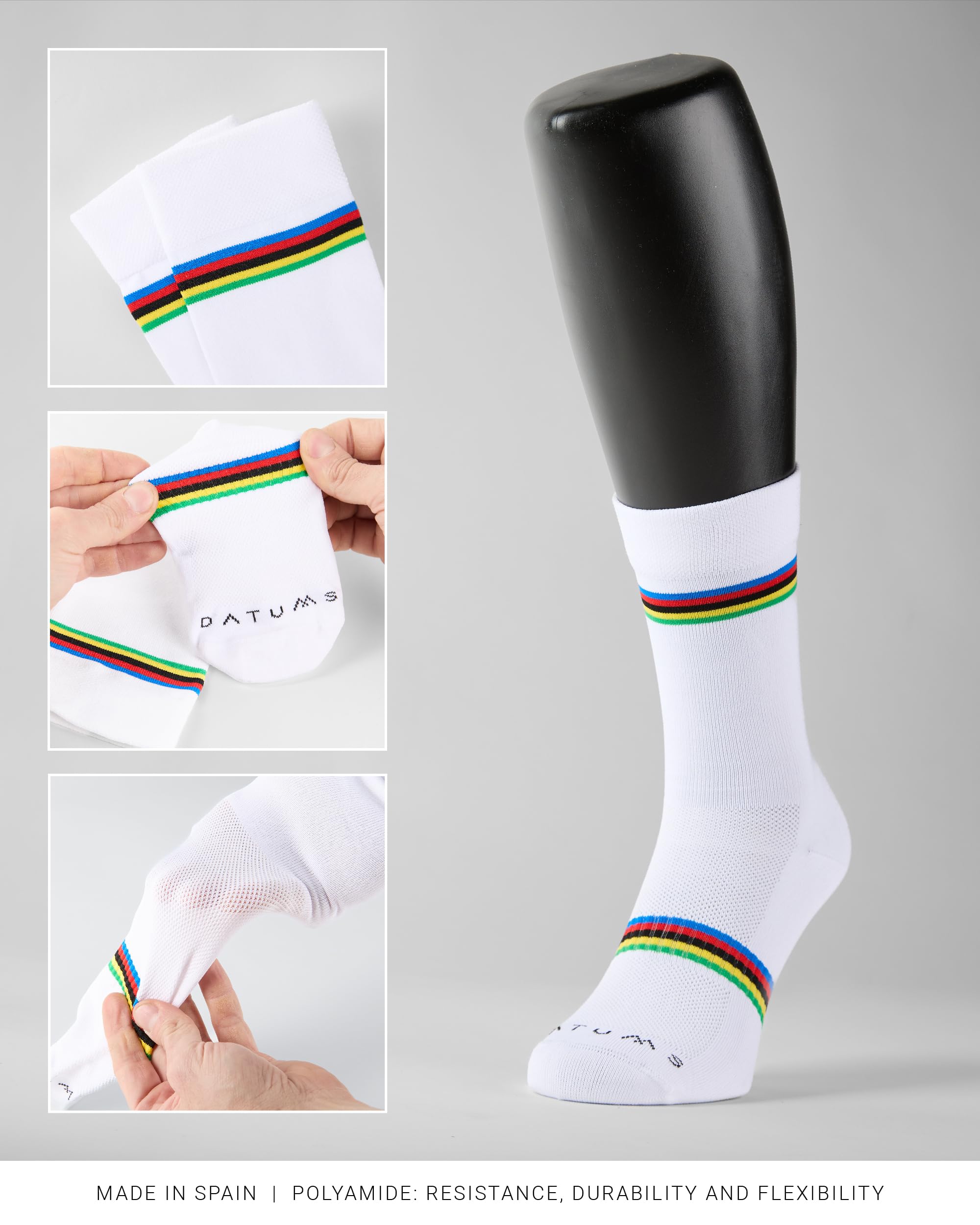 Calcetines de Ciclismo transpirables, diseño Arcoíris
