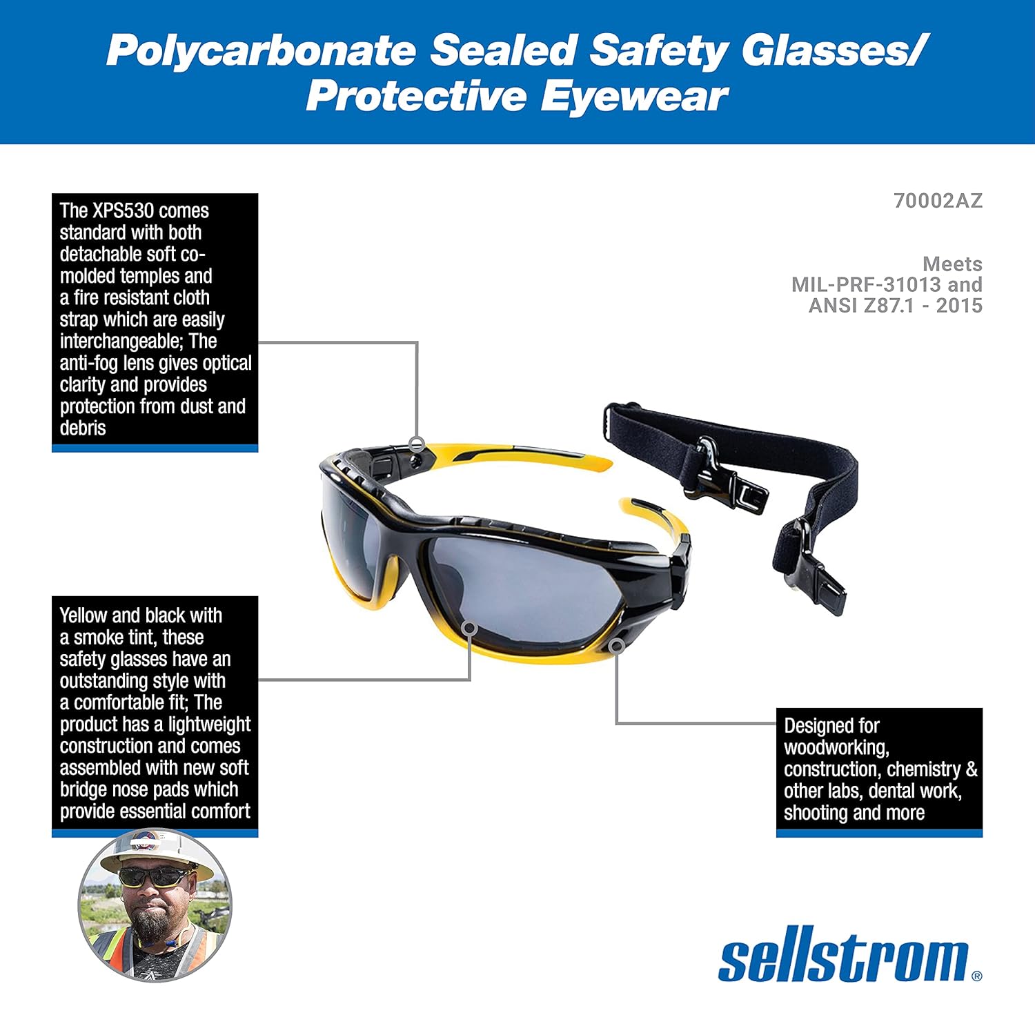 Crаzу Dеаlѕ Sellstrom Polycarbonate Sealed Safety Glasses, Protective Eyewear, Hard-Coating Anti Fog, Tinted Goggles, U.S. Military Ballistic Rated, Yellow/Black with Indoor/Outdoor Tint, S70002 Bеѕt Cуbеr Dеаlѕ 🔥 Sellstrom Polycarbonate Sealed Safety Glasses, Protective Eyewear, Hard-Coating Anti Fog, Tinted Goggles, U.S. Military Ballistic Rated, Yellow/Black with Indoor/Outdoor Tint, S70002