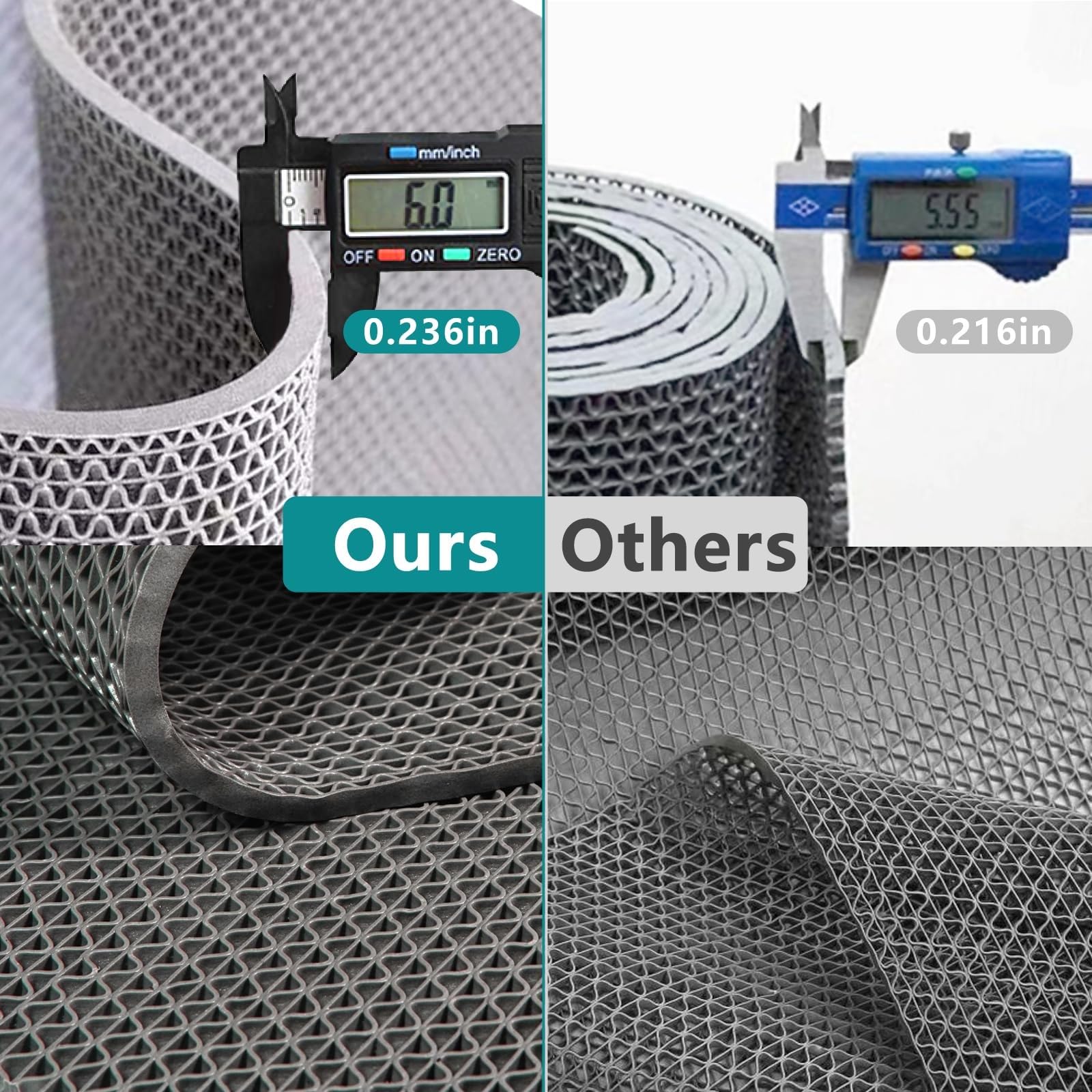 Tapis de Sol for Drainage extérieur Tapis de Piscine antidérapant en PVC Tapis for Zone Humide Commerciale for Restaurant Cuisine Salle de Bain Bars Garage Waterpark,1/5'' Thick,1-1.5m,(1.4*5m)