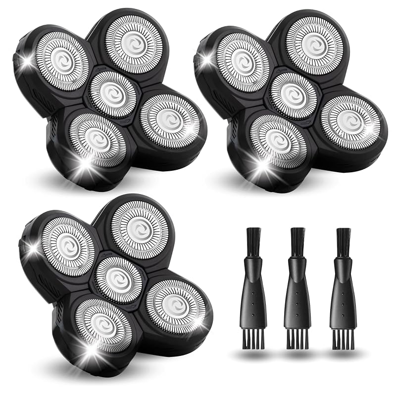 Cabeças de reposição para barbeador elétrico compatíveis com Freebird, pacote com 3