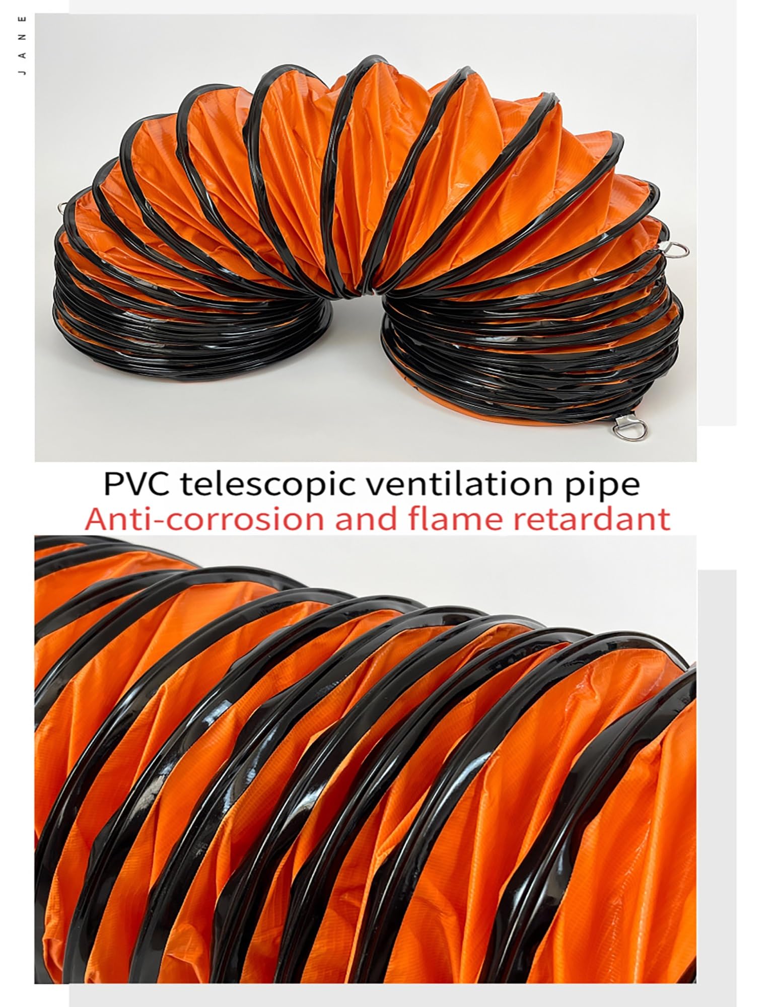 Manguera de PVC resistente for conductos de aire acondicionado y sopladores de servicios públicos. Tubo de escape ajustable for fábricas(10m,40cm/15.75in)