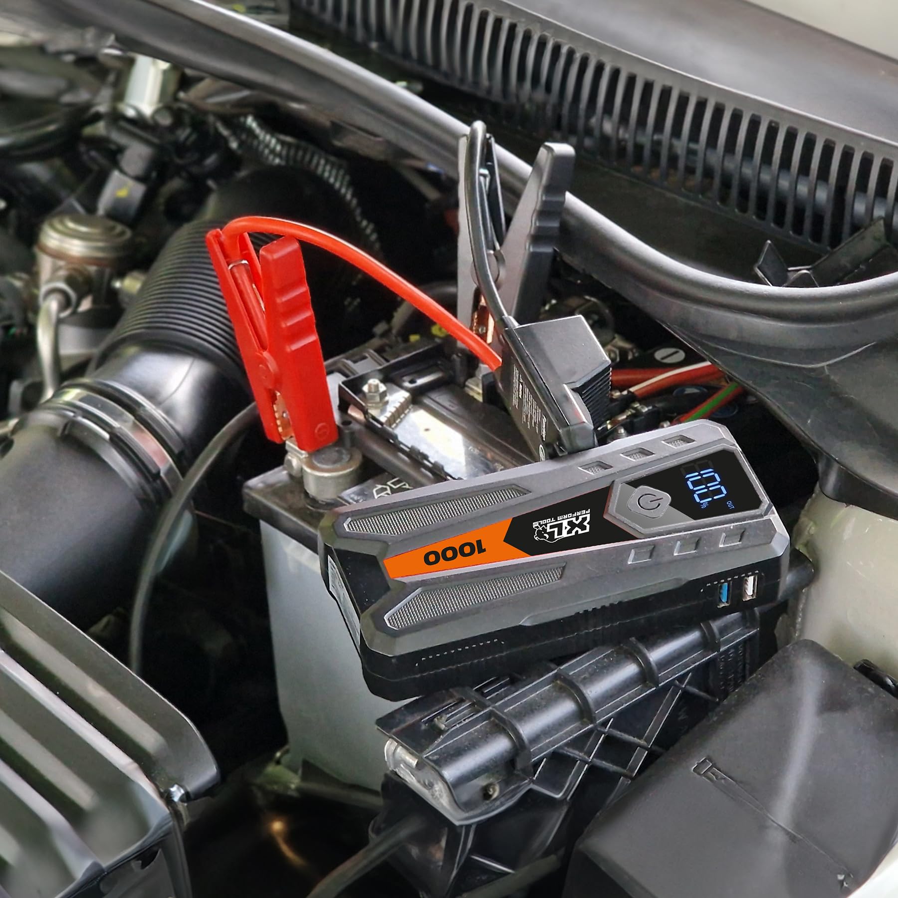 XLPT 553998 Booster Avviamento Auto 1000A Picco e 500A Avvio, Avviatore Batteria Litio 6000mAh USB-C Portatile