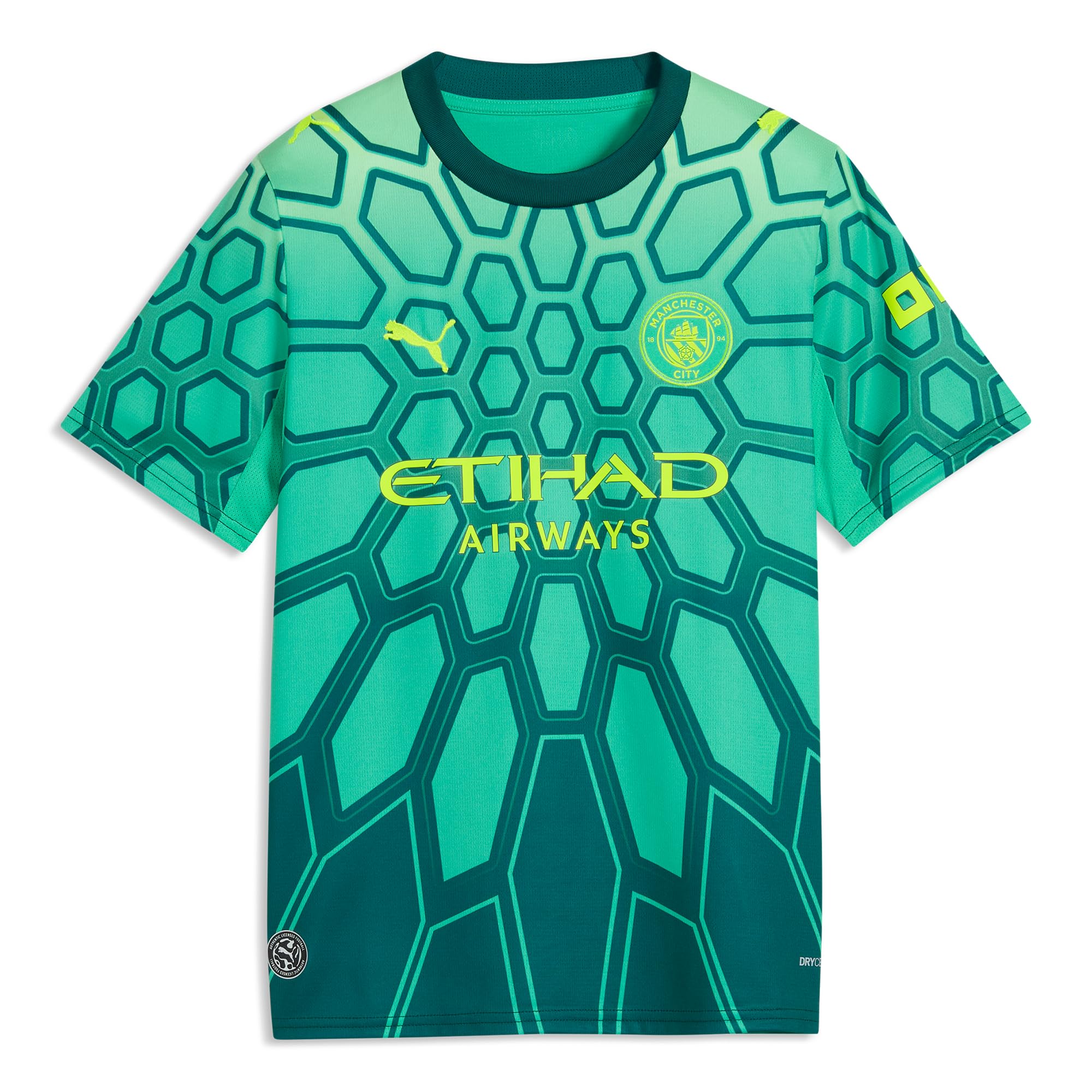 Puma Green Kids Manchester City Fc 2026/27 Goalkeeper Football Shirt - Size: 5/6 Years