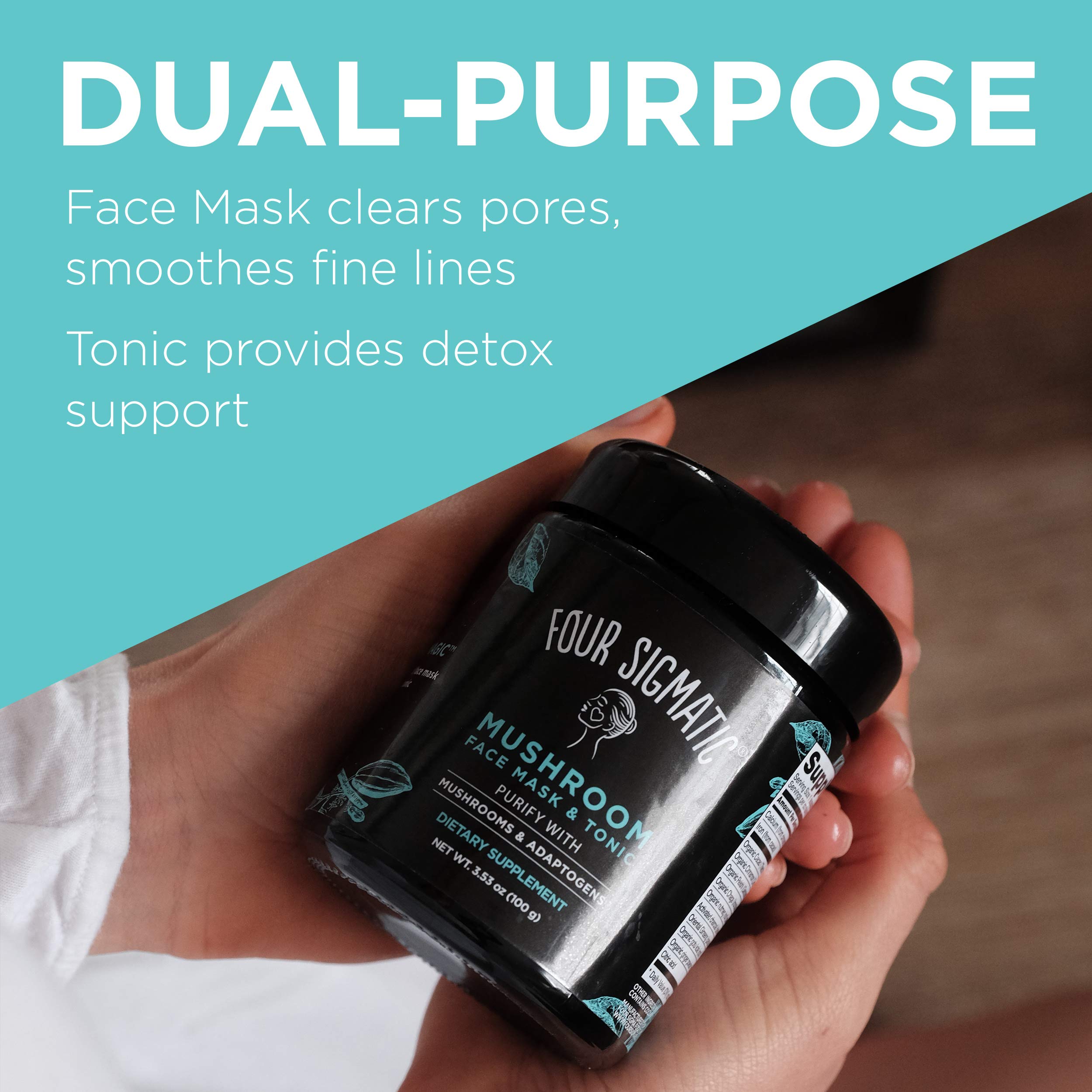 Four Sigmatic Mushroom Face Mask and Tonic, 180 g, 180 g (Pack of 1) - Image 4
