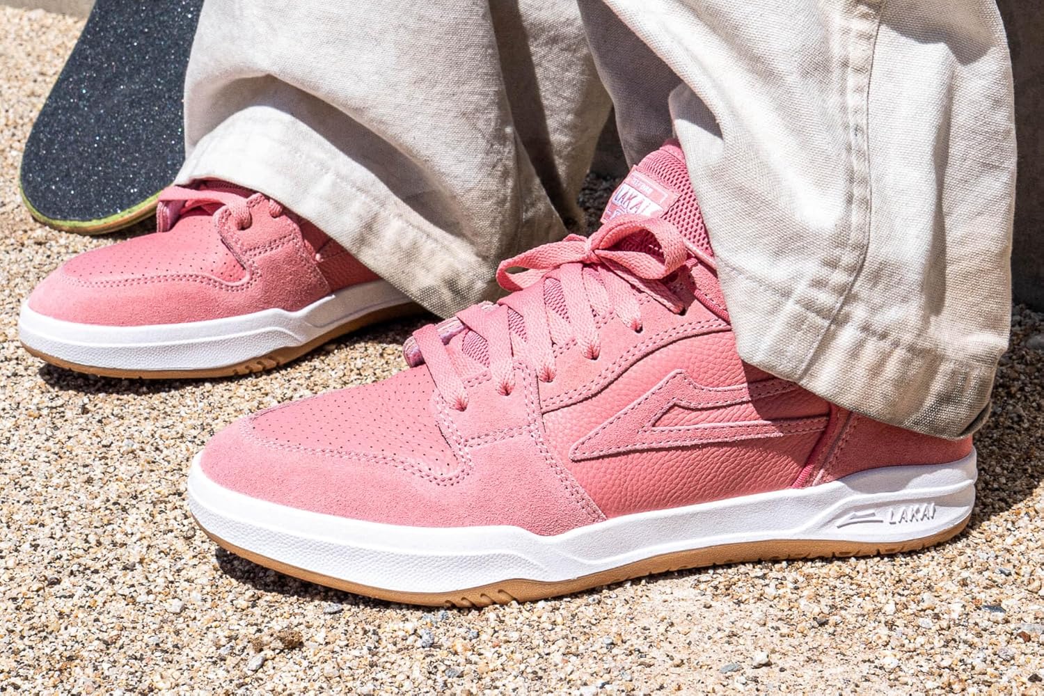 Lakai Men’s Telford Low Skateboarding Shoe - Rose Suede, 7 US