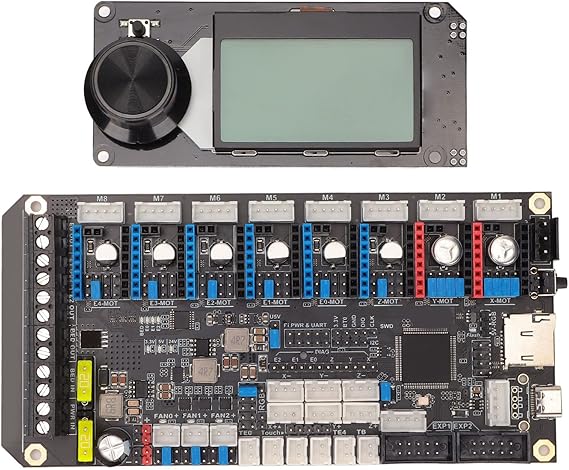 review 3D Printer Motherboard for Spider V2.2 8 TMC Drivers 8 PWM Fans Uart SPI 3D Printer Part Set for VORON 2.4/Switchwire 8 for Klipper, for Marlin, for RRF