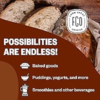 Vista 5 de FGO Semillas de lino marrón enteras orgánicas, bolsa resellable a granel de 2 libras / 32 onzas, para hornear, cocinar y batidos, germinables