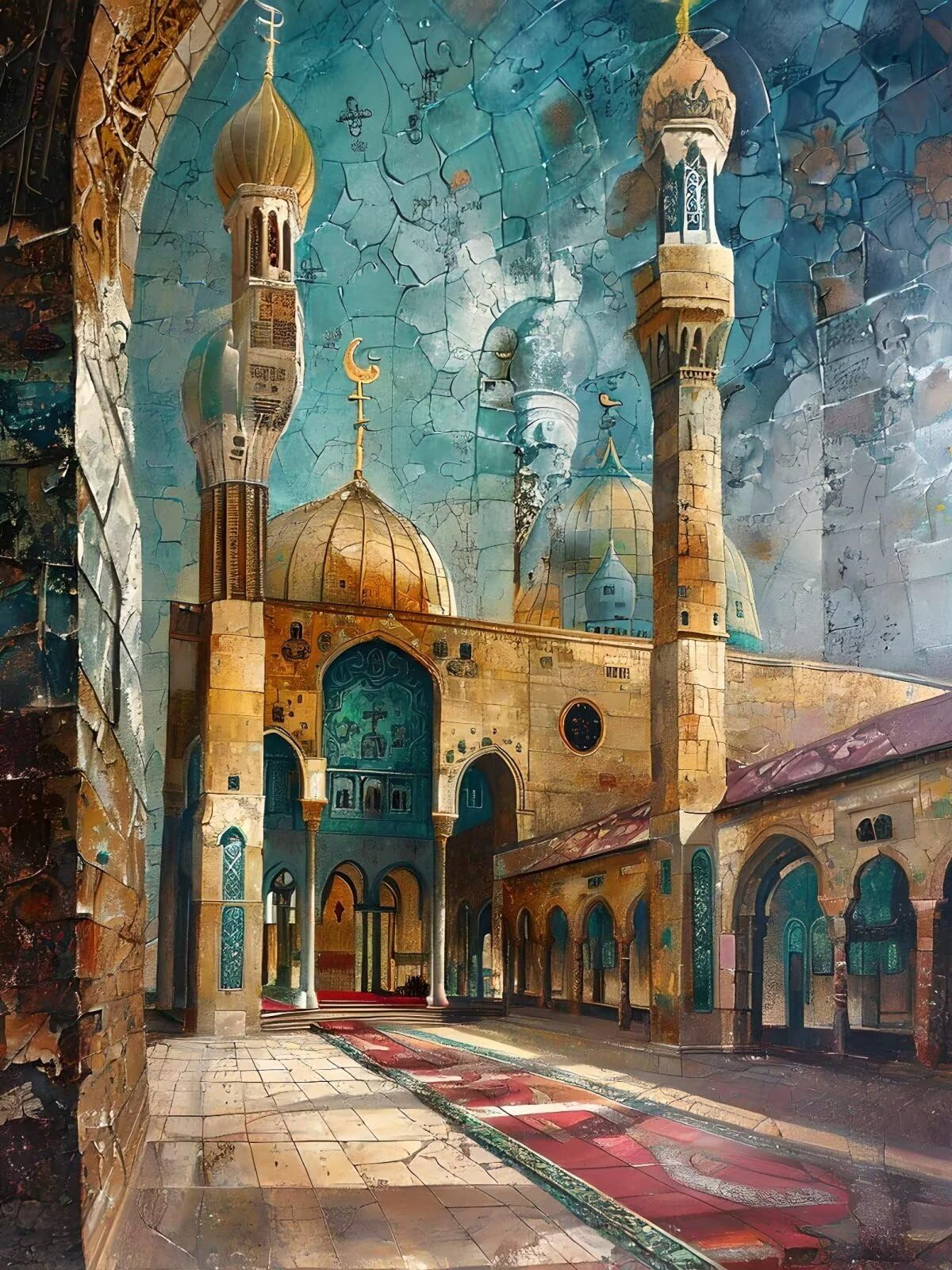 Diamond Painting Kit Completo Lugares, Pintura Diamante 90 x 130 cm, B-260