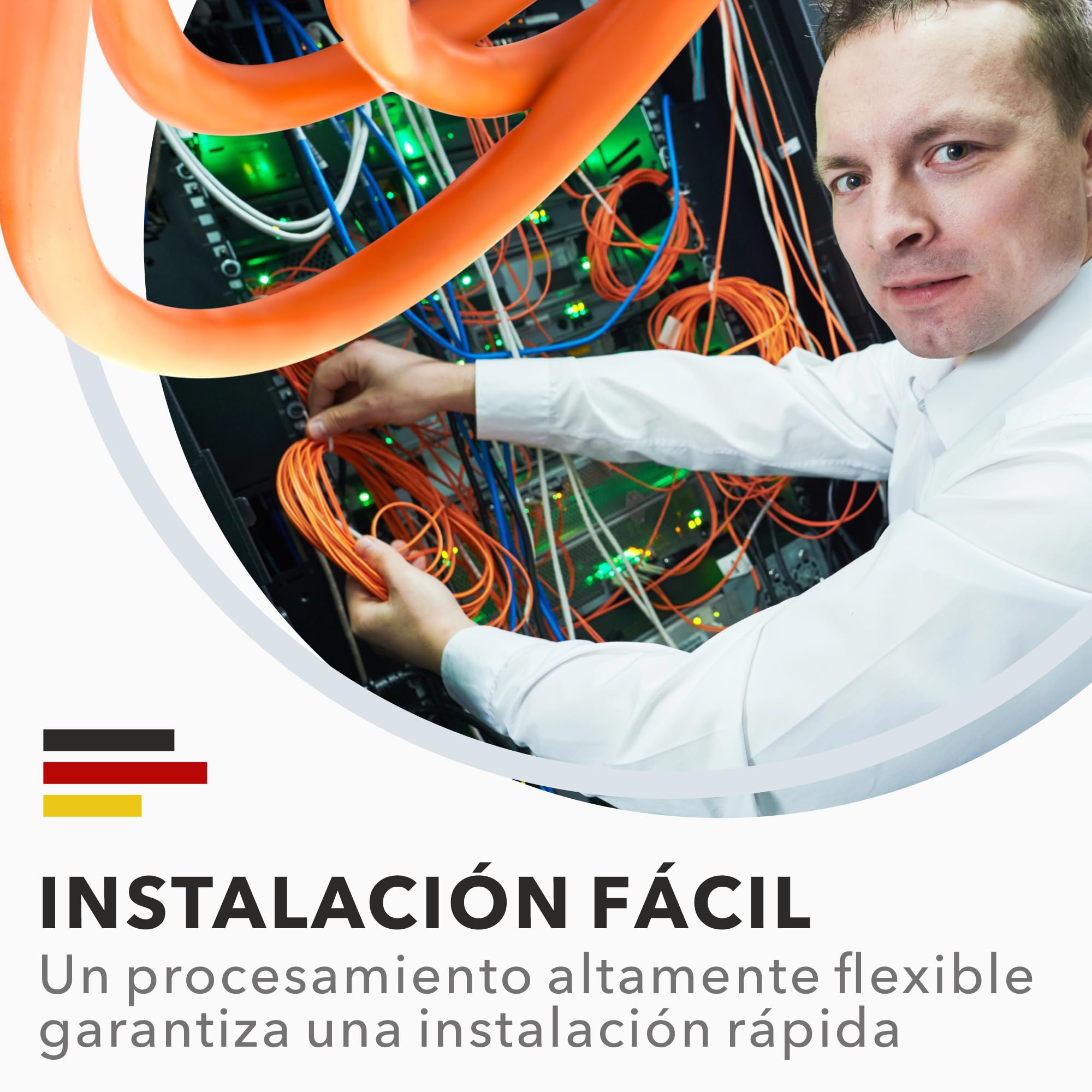 RedStar24 CAT 7 Cable Ethernet 30m - Cable de Red CAT7 LAN, Cobre, Cable de Datos CAT.7 Gigabit S/FTP, Categoría 7, Libre de Halógenos, PIMF, PoE, 10Gbit, Conexión de Red, 30 Metros