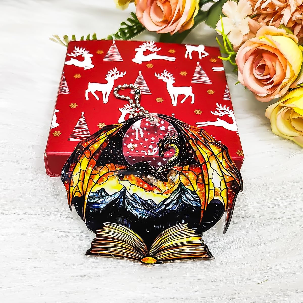Book Lover Christmas Ornaments 2025, Books Ornaments for Christmas Tree, Acotar Ornament, Throne of Glass Merch - Book Lovers Gifts, Book Club Gifts for Women, Acotar Gift - Image 5
