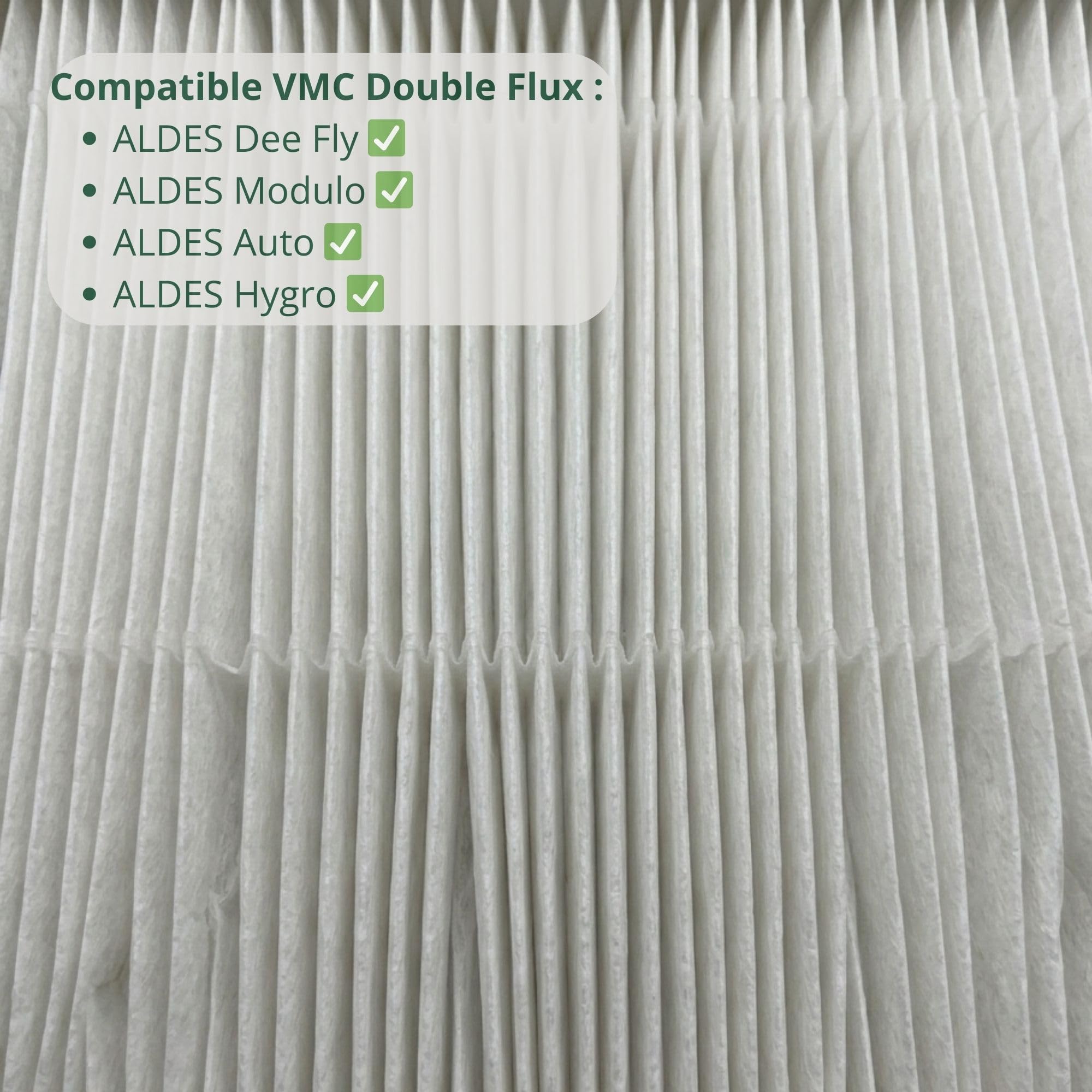 Kit 2 Filtres VMC 1 G4 + 1 F7 – Compatibles ALDES Dee Fly Modulo Auto & Hygro – 308x278x48 mm – Double Flux avec By-Pass – Haute Efficacité – Livraison Offerte Entreprise Française