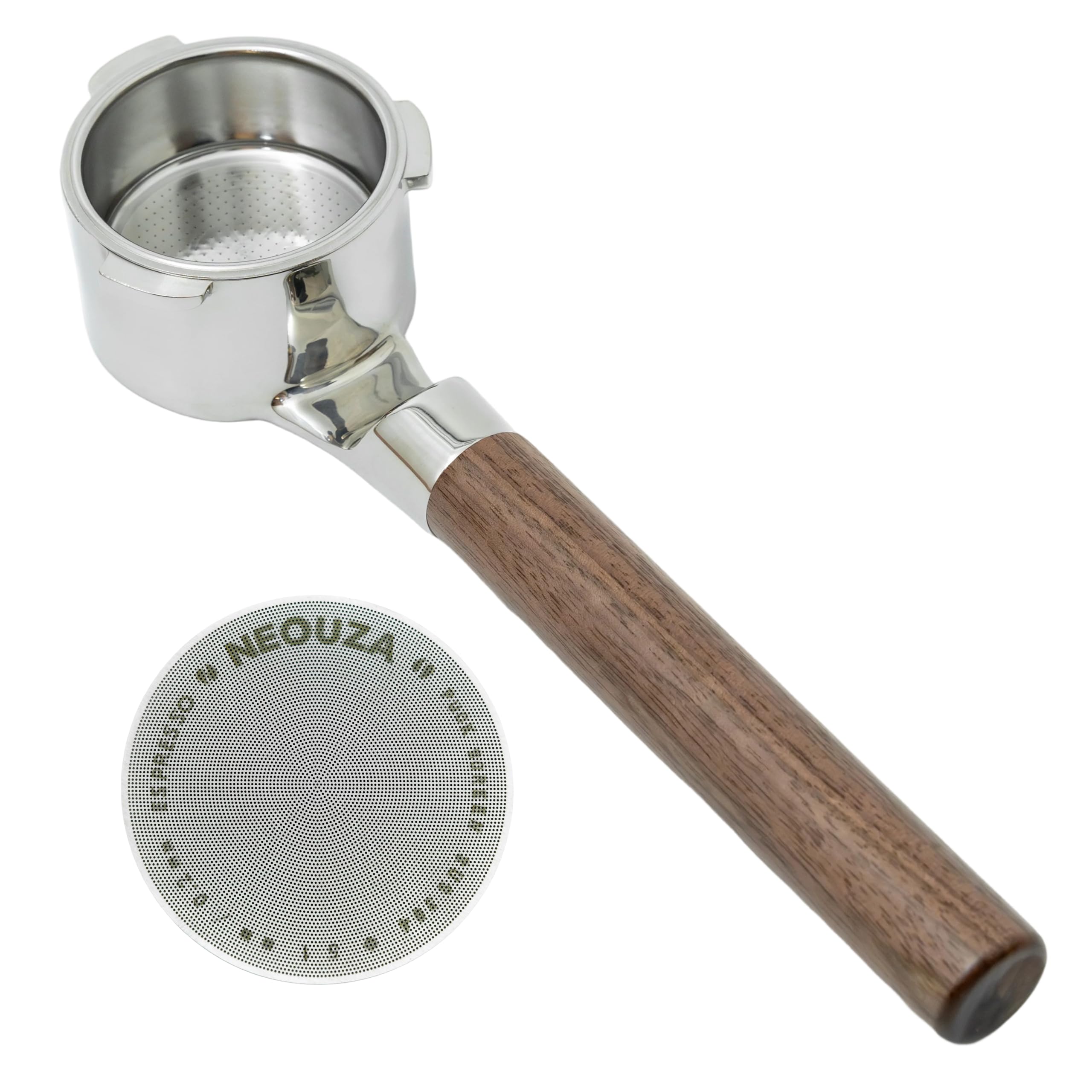 NEOUZA 51mm Bottomless Portafilter 3 uszy kompatybilne z Swan CASABREWS | Flat-On-Counter Design, 0,2 mm Puck Screen, 18 g kosz bez ciśnienia, widoczna ekstrakcja