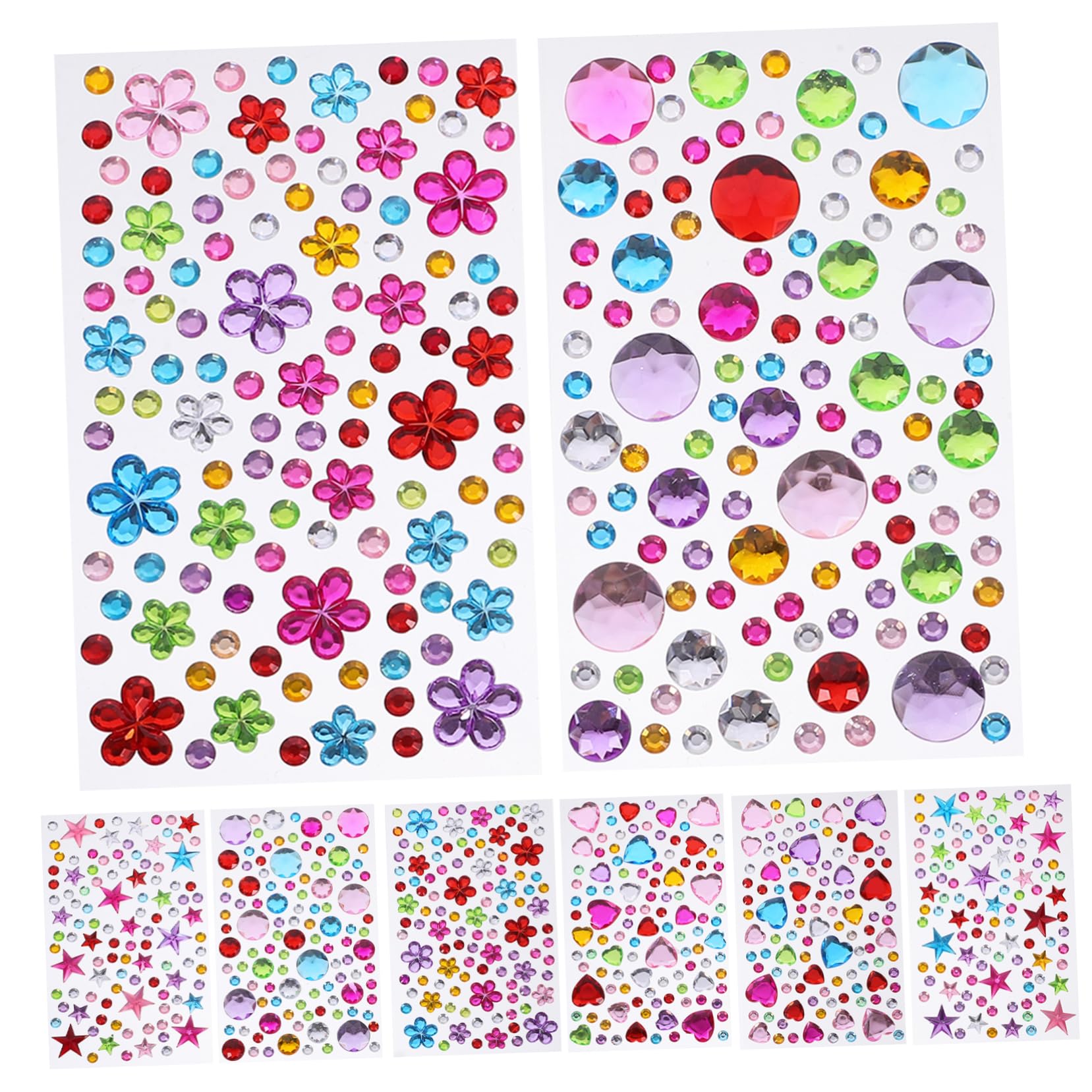 NUOBESTY 40blätter Selbstklebende Strasssteine Für Gesicht Glitzer-juwelen Für Makeup Nageldekoration Für Partys Karneval Hochzeiten Und Besondere Anlässe Hautfreundliches Material