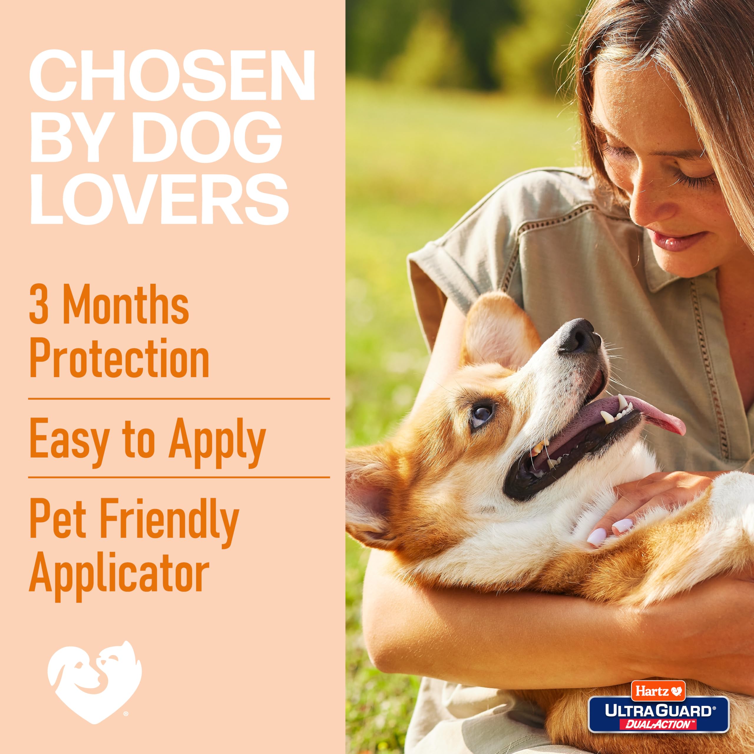 Hartz UltraGuard Dual Action Topical Flea & Tick Treatment for Dogs and Puppies - 31-60lbs, 3 Monthly Treatments