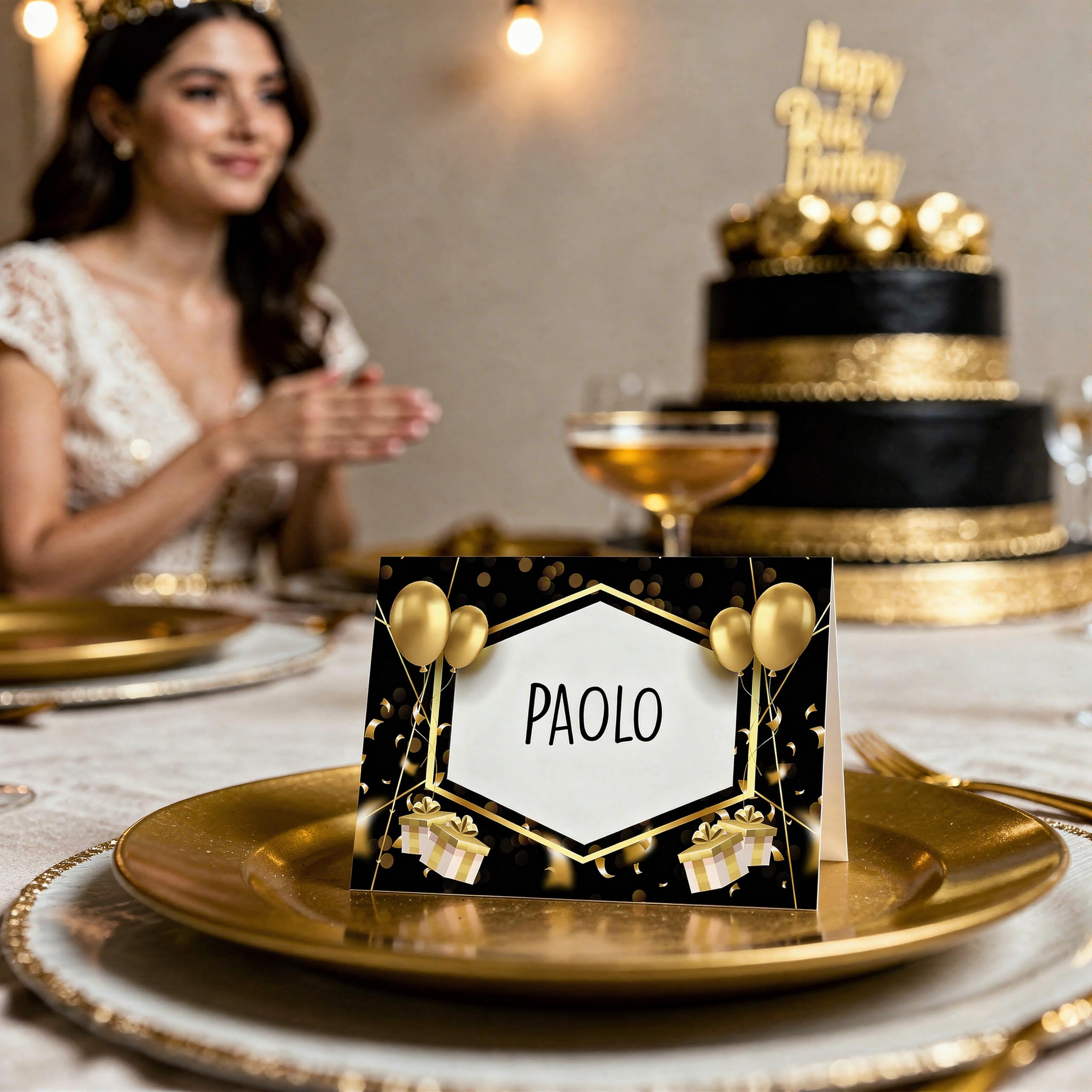 40 Marcadores De Sitio Para Bautizo De Niño - Elegantes Tarjetas Con Lazo Para Mesa, Ceremonia Masculina