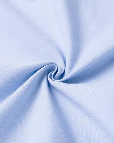 Miniatura 7 de Alimens & Gentle - Camisa Oxford unicolor para hombre, de mangas largas, con botones y bolsillo, de vestir, informal o para el trabajo