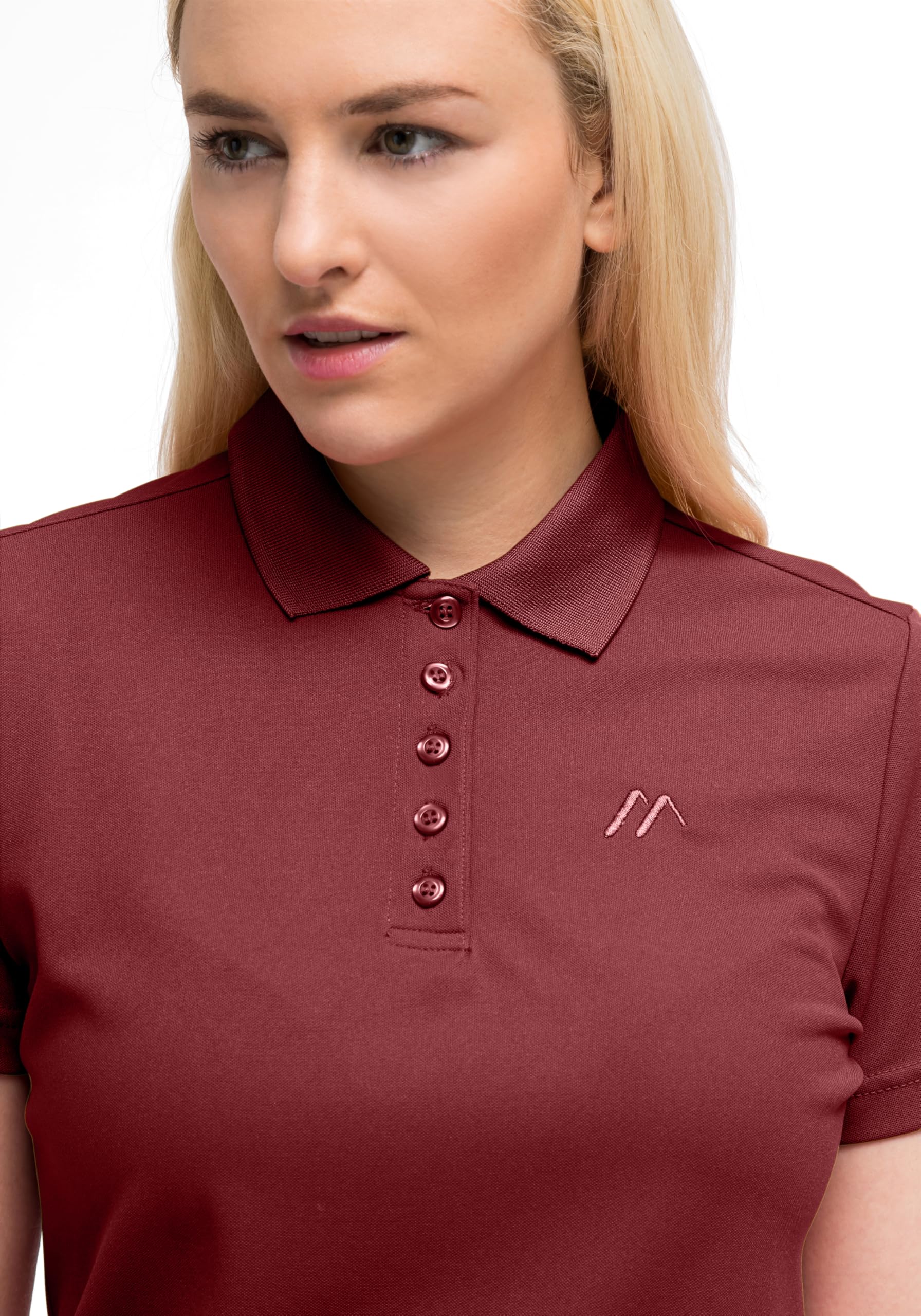 Maier Sports Ulrike Polo Donna A Maniche Corte | Maglia in Piqué Traspirante, Tecnologia Dryprotec, Per Sport e Tempo Libero, Perfetta Per L'Estate