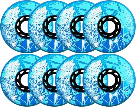 Roller Skate Wheels Outdoor & Indoor Inline Skate Wheels 72mm/ 76mm/ 80mm Inline Skate Replacement Wheels High-end Flat Flower Wheels Five Colorsr Choice Skating Wheels