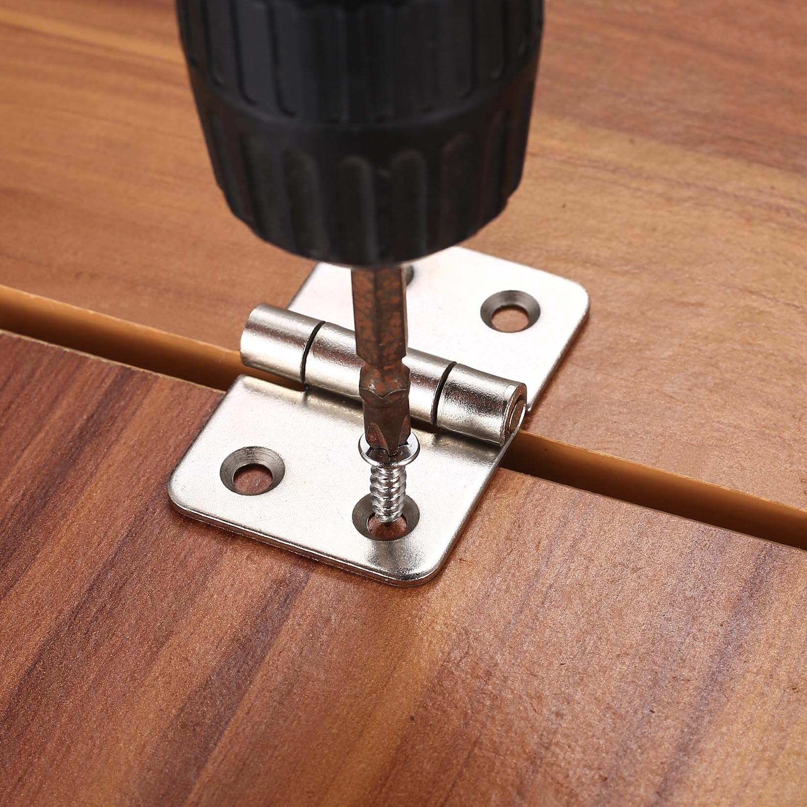 4 PCS Bisagras Plegables, Conector de Puertas, Bisagras de Acero Inoxidable, para Puertas, Ventanas, Armarios y Jardines