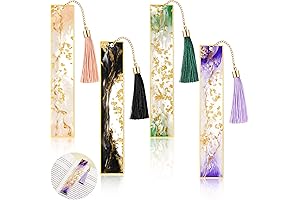 4 Pieces Resin Bookmarks Handmade Resin Bookmarks