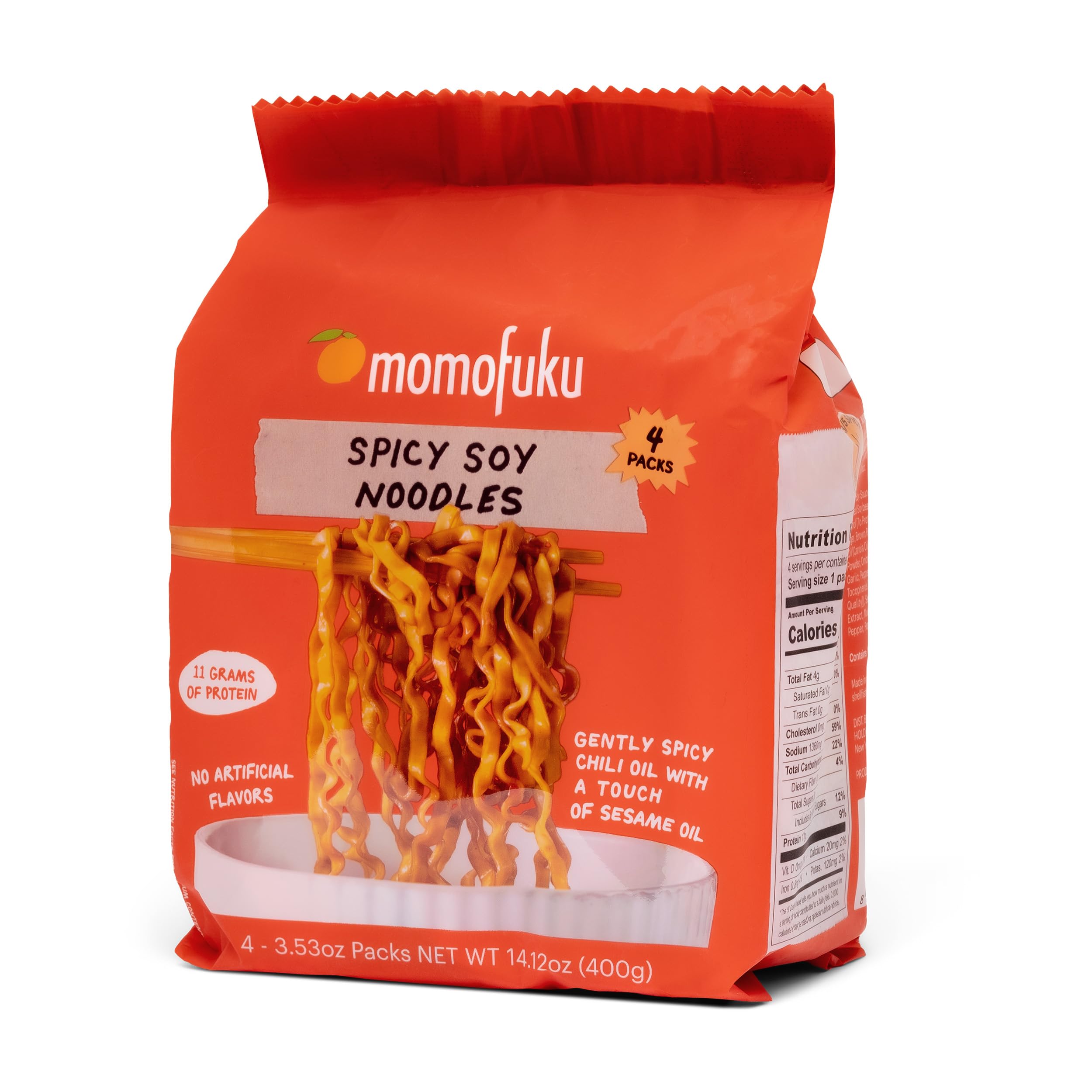 Momofuku Spicy Soy Ramen Noodles by David Chang, 4 Pack of