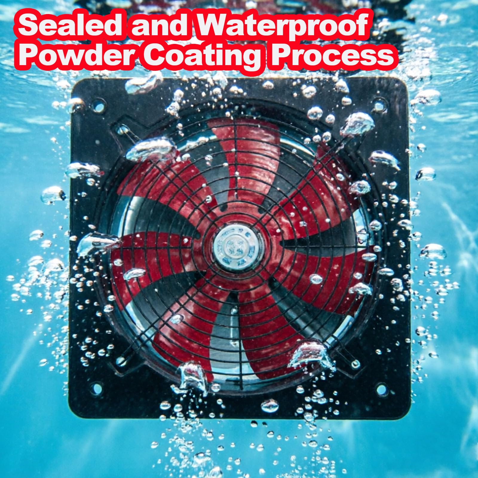 Aspiratore Industriale A 7 Pale, Ventilatore di Scarico Silenzioso da 18/20 Pollici, Ventilazione A 360°, Impermeabile E Sigillato, A Risparmio Energetico, Ideale per Fabbriche, 18in