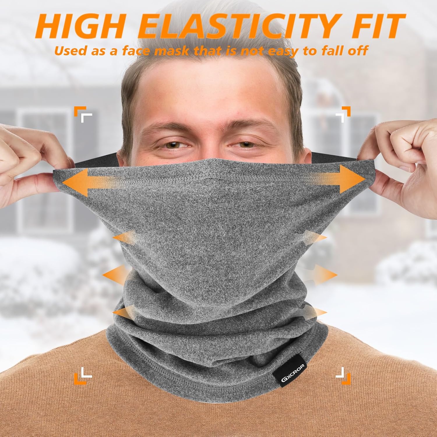 GXCROR Neck Warmer Winter Face Mask Fleece Neck Gaiter Ski Face Cover Cold Weather Scarf for Men & Women - Image 4
