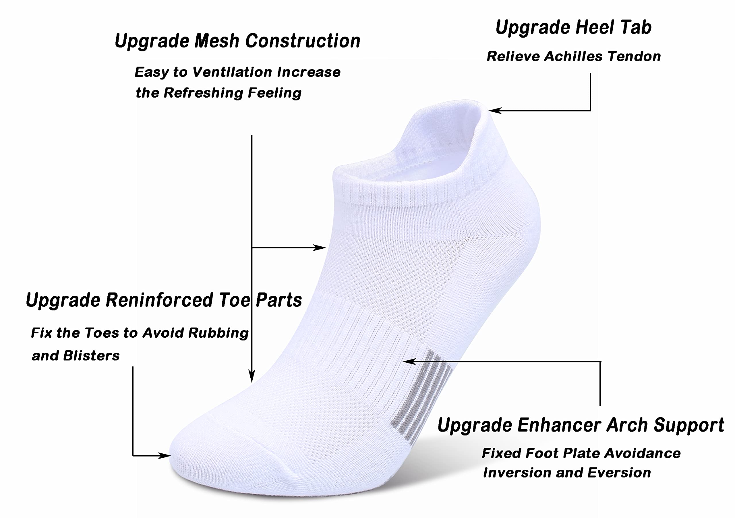 Henwarry Women's 10 Pairs Athletic Running Low Cut Socks Thin Cotton Soft Ankle Tab Socks (US, Numeric, 9, 11, Regular, Regular, A07-multicolor)