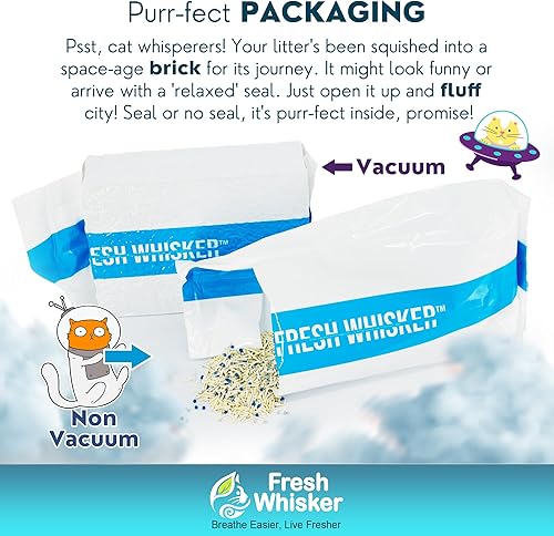 Miniatura 7 de FreshWhisker - Arena de tofu para gatos, sin olor y desechable, productos de arena para gatos (bolsa de 6 libras)